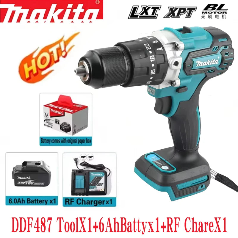 Makita DDF487 Taladro Inalámbrico Destornillador de Impacto Original