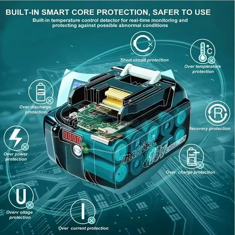 Makita Batería Original 18V BL1830B BL1840 BL1850 BL1860