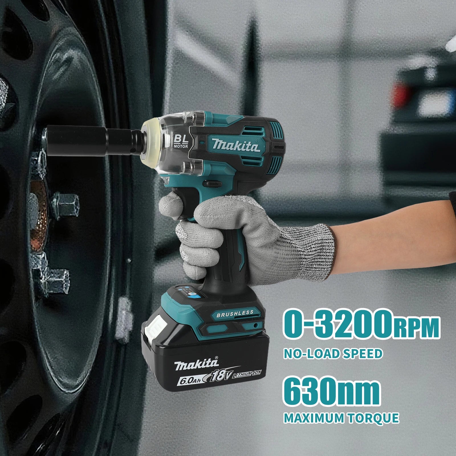 Makita TW004G Impact Wrench Withstand Harsh Environments Durable Housing Anti-fall For Workshop and Outdoor Use tools