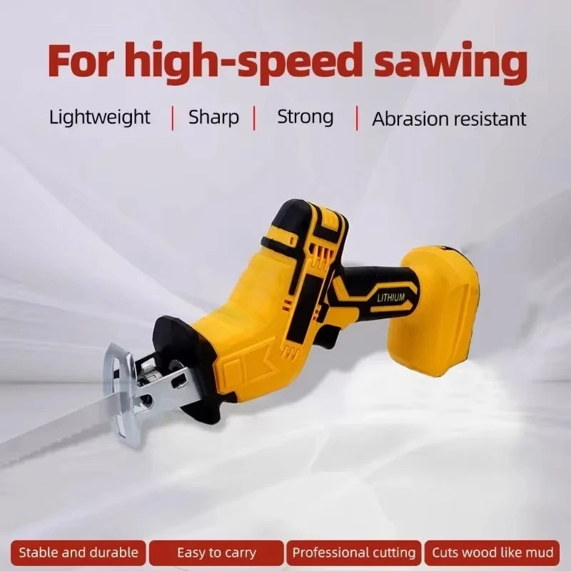 18V Battery Electric Cutting Saber Saw Wood Metal Pipe Cutting Power Tools Cordless Reciprocating Saw For Makita（No Battery）