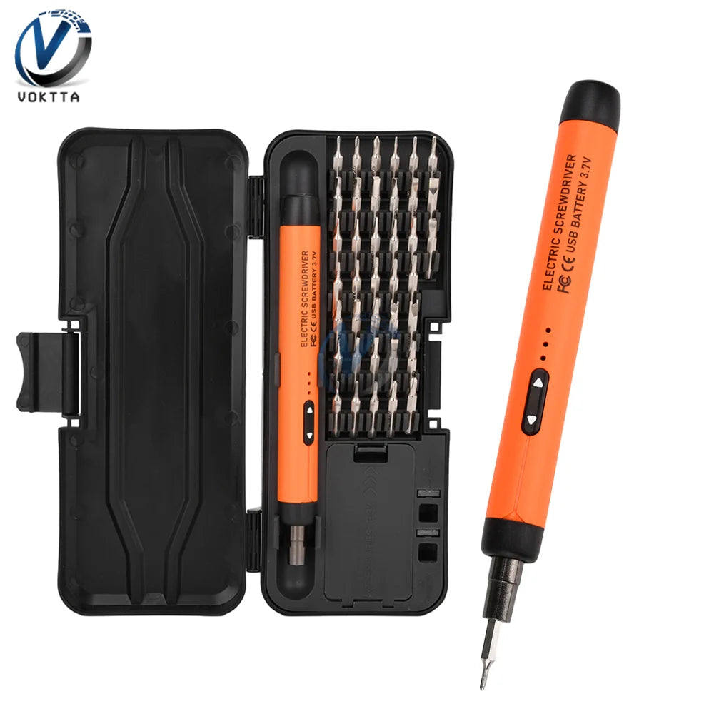 USB Electric Screwdriver Set High Torque Screwdriver Power Tool Mini Drill Bits Precision Screwdriver Head Kit Home Repair Tools