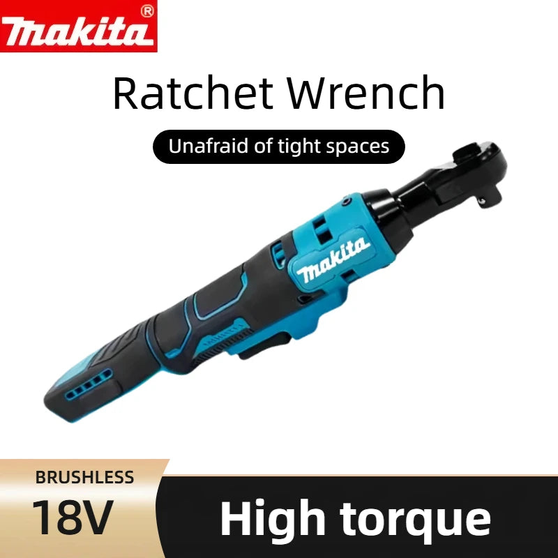 Makita 18V 10/13/15mm Brushless Ratchet  Wrench Cordless Driver Multifunction Variable Speed Power Wrench Power Tools（bare tool）
