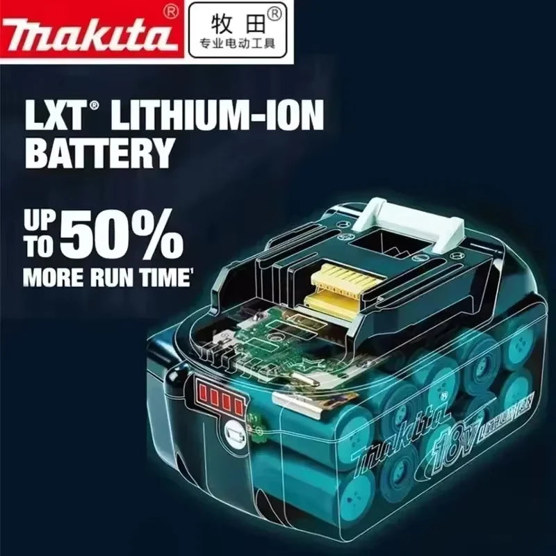 Genuine Makita 18V Battery 6ah,With Battery Indicator Rechargeable Makita Battery,BL1830 BL1840 BL1850 Power Tool Battery