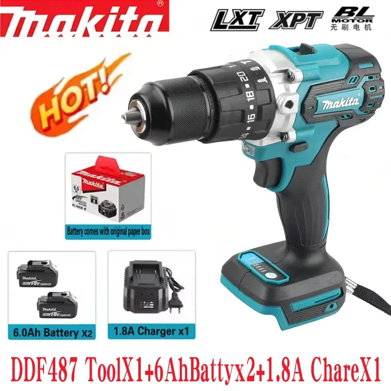 Makita DDF487 Taladro Inalámbrico Destornillador de Impacto Original