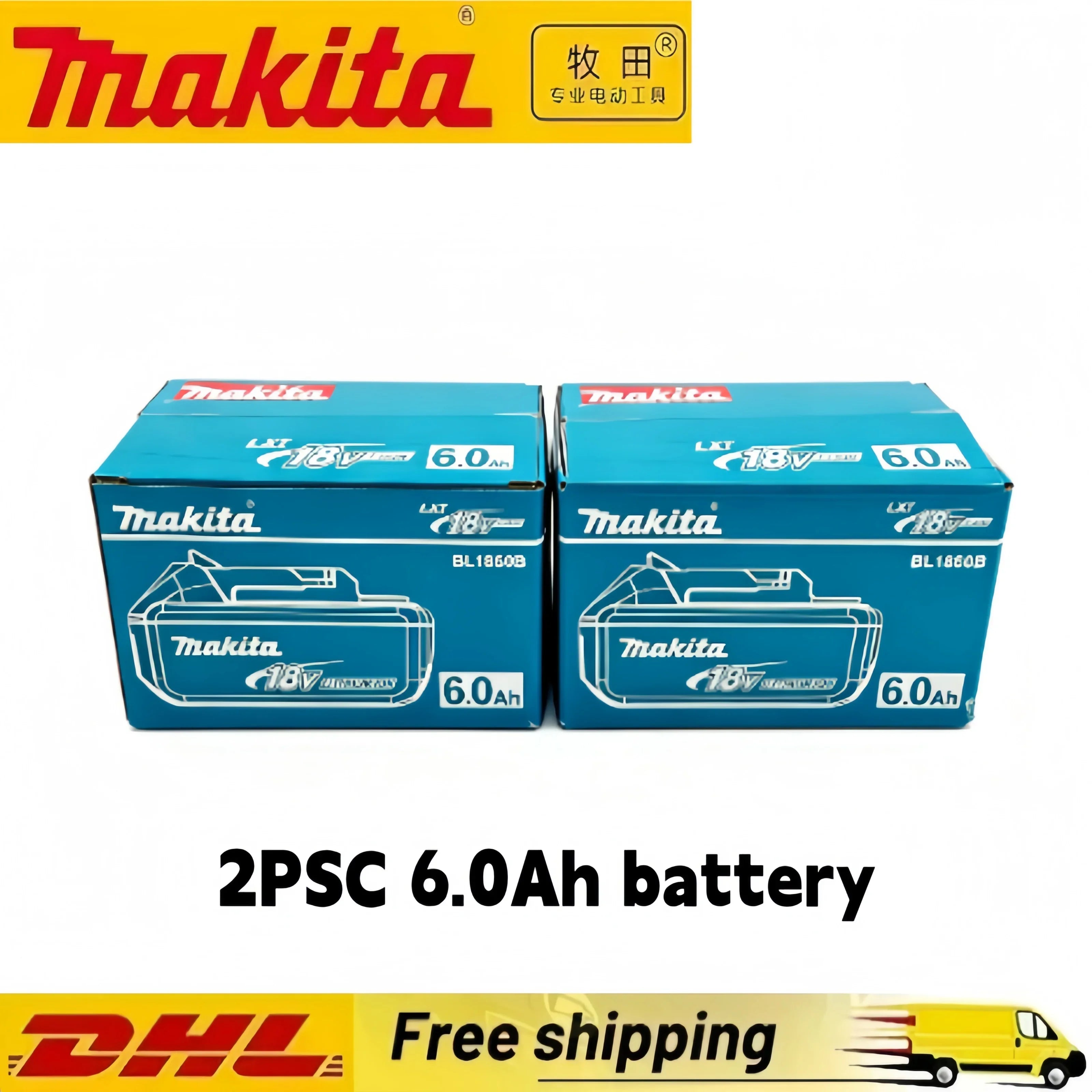Original Makita battery 18V 9.0Ah rechargeable battery, power tool BL1830 BL1840 BL1850 BL1860B for Makita 18V battery