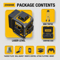 4D 16 Lines Professional Laser Level with Tripod Suitcase Horizontal Vertical Green Light 360Self-leveling Nivel Laser NO battey