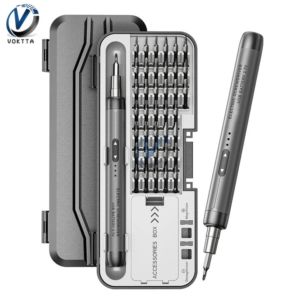 USB Electric Screwdriver Set High Torque Screwdriver Power Tool Mini Drill Bits Precision Screwdriver Head Kit Home Repair Tools