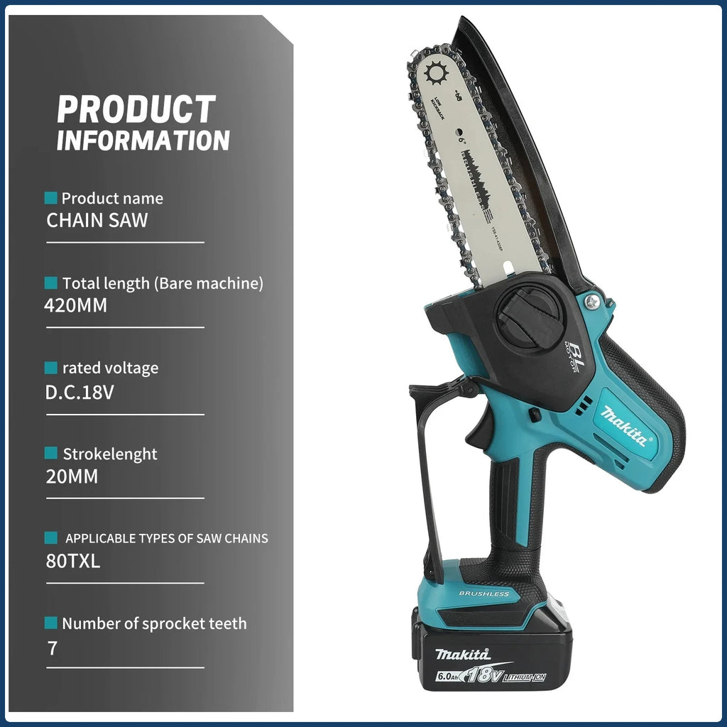 Makita Motosierra Eléctrica Inalámbrica Portátil para Madera