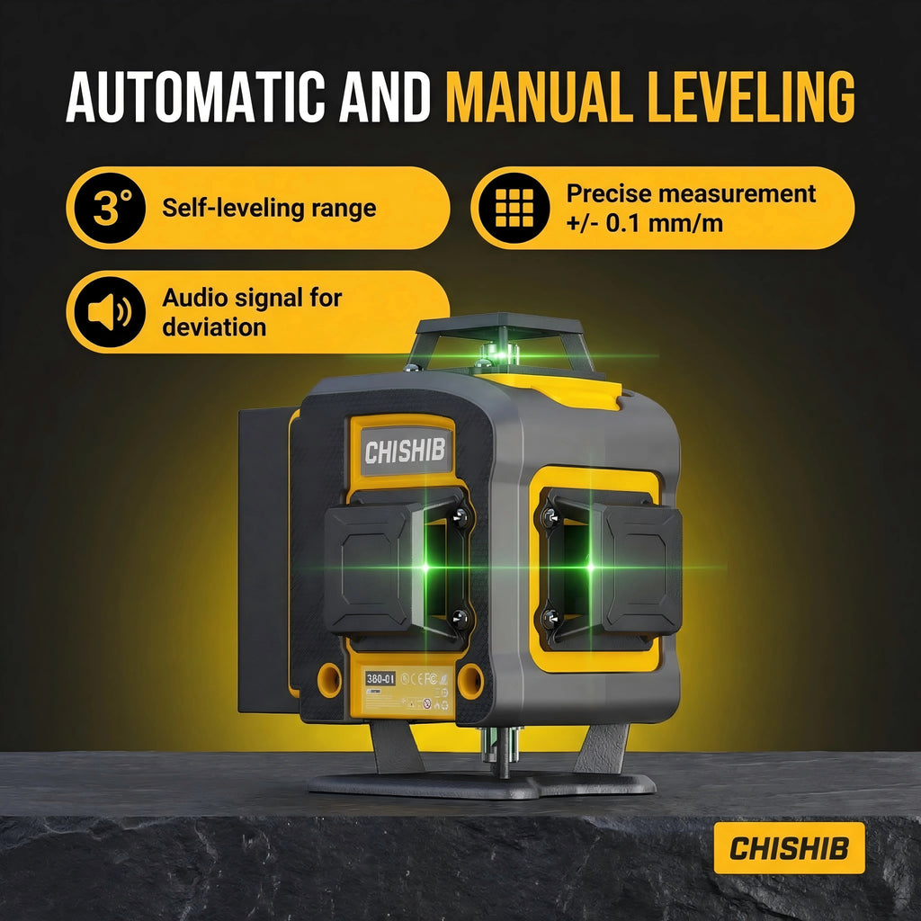4D 16 Lines Professional Laser Level with Tripod Suitcase Horizontal Vertical Green Light 360Self-leveling Nivel Laser NO battey