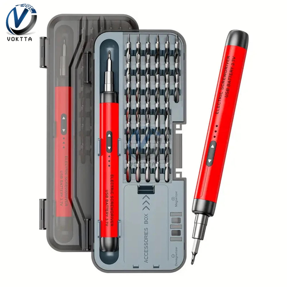 USB Electric Screwdriver Set High Torque Screwdriver Power Tool Mini Drill Bits Precision Screwdriver Head Kit Home Repair Tools