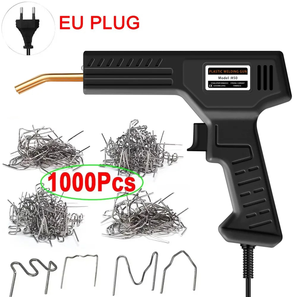 Plastic Welder Gun Welding Machine with Soldering Iron for PVC/Plastic Staple Repair, Car Bumper Repair Tools