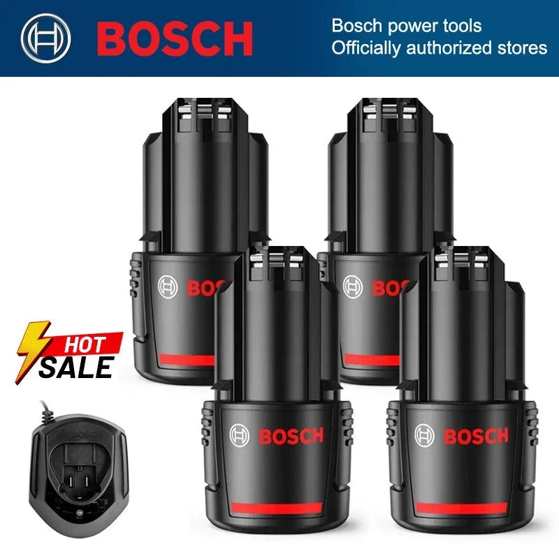 Original Bosch battery 12V battery, 2.0Ah BAT411 Lithium ion Rechargeable Battery BAT411A BAT412 BAT412A BAT413 Battery Charger