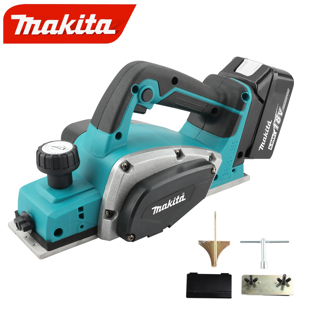 Makita DKP180 Cordless Electric Planer 18V 650W 82mm Width 2.5mm Cut Depth 15000RPM with Ergonomic Handle Woodworking tools