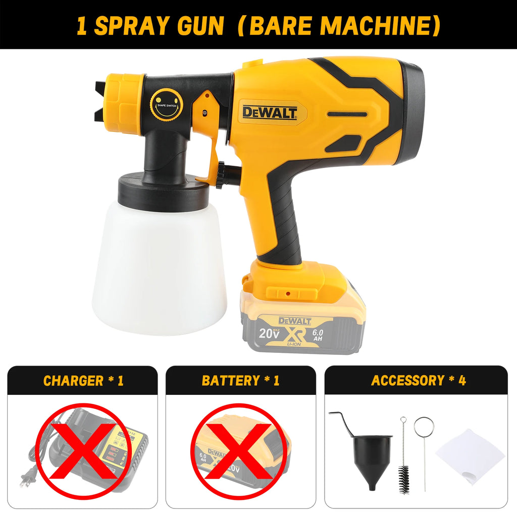 DeWalt Pistola de Pintura Eléctrica Inalámbrica 800ML 18V