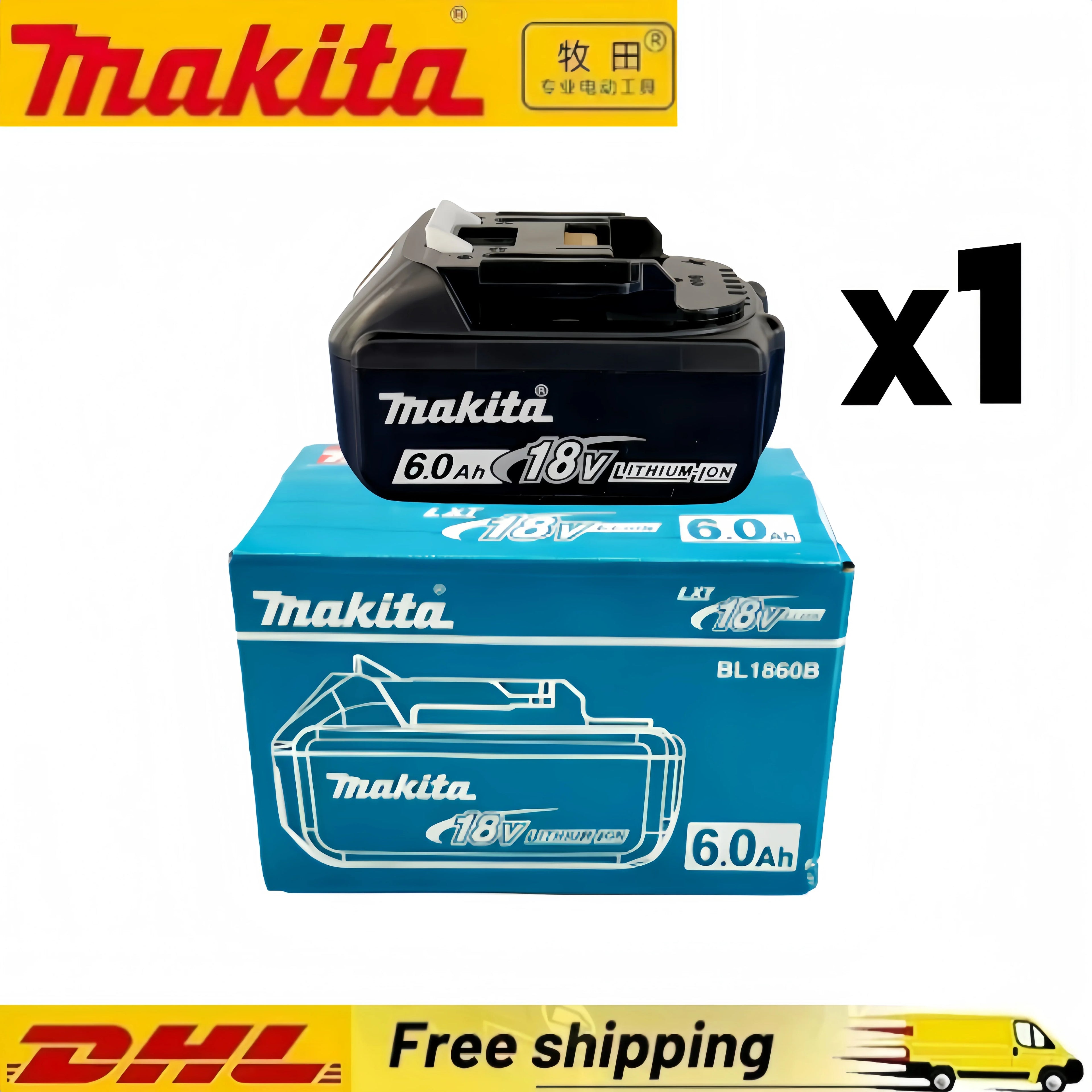 Original Makita battery 18V 9.0Ah rechargeable battery, power tool BL1830 BL1840 BL1850 BL1860B for Makita 18V battery