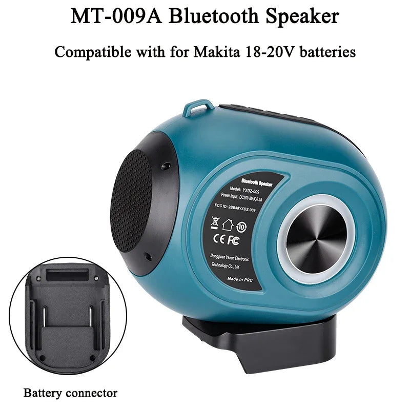 For Makita/Bosch/DeWalt/Milwaukee 18/20V Battery Portable High-Definition Sound System Wireless Bluetooth Speaker for Home Party