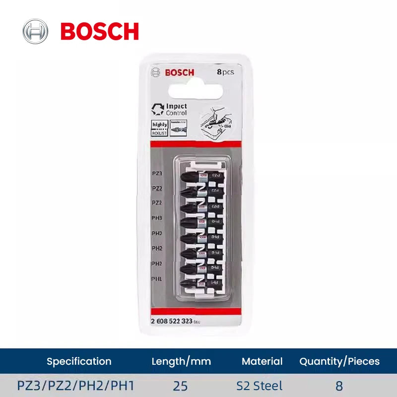 Bosch Screwdriver Bits High Hardness Impact Resistant Rotary Tool Electric Screwdriver Set Power Tool Accessories 25mm-50mm