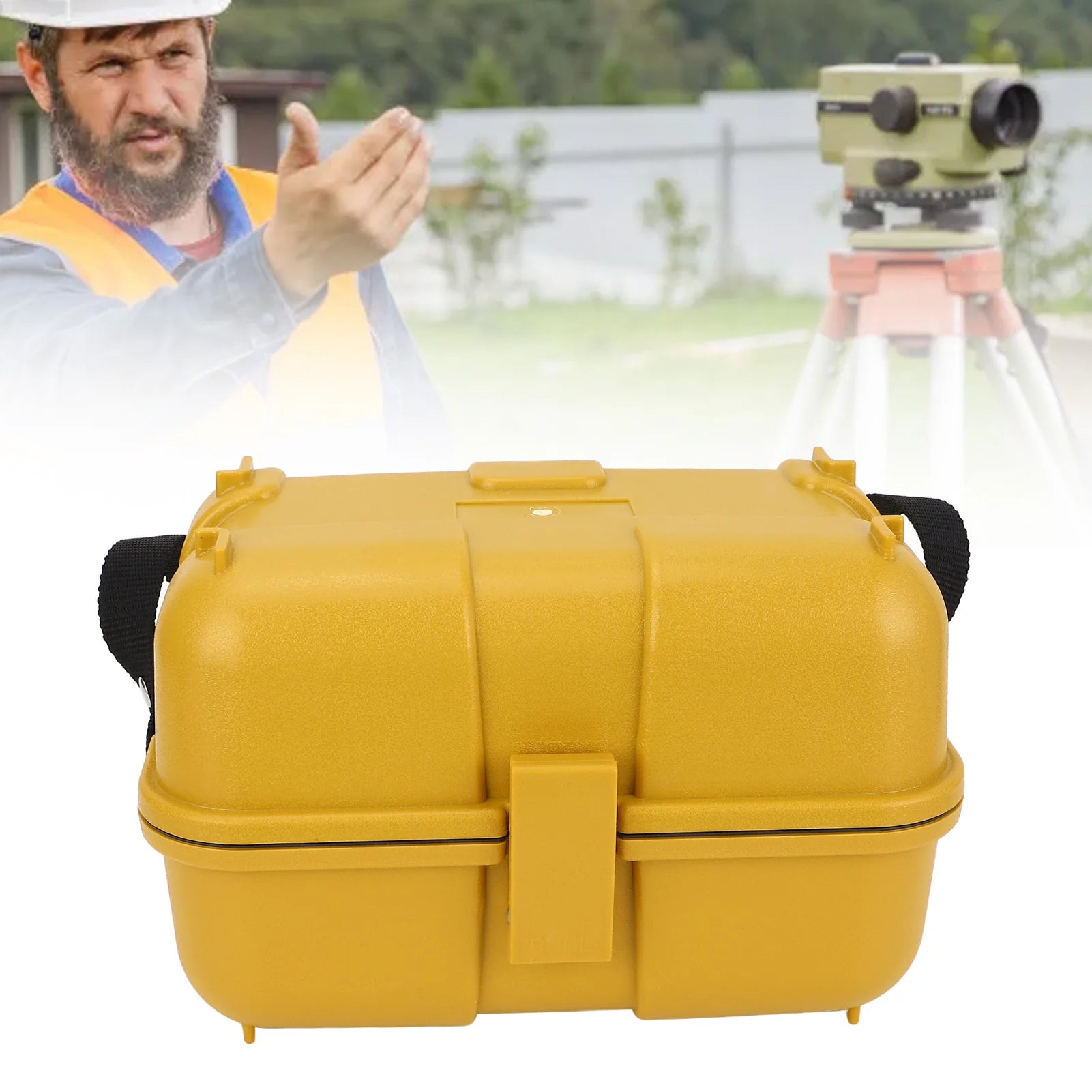 Maletín de Transporte para Nivel Topográfico – Cierre Simple (Amarillo)