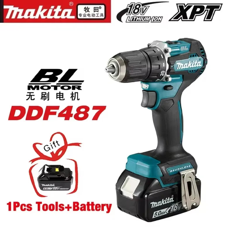 Makita DDF487 Taladro Inalámbrico Destornillador de Impacto Original