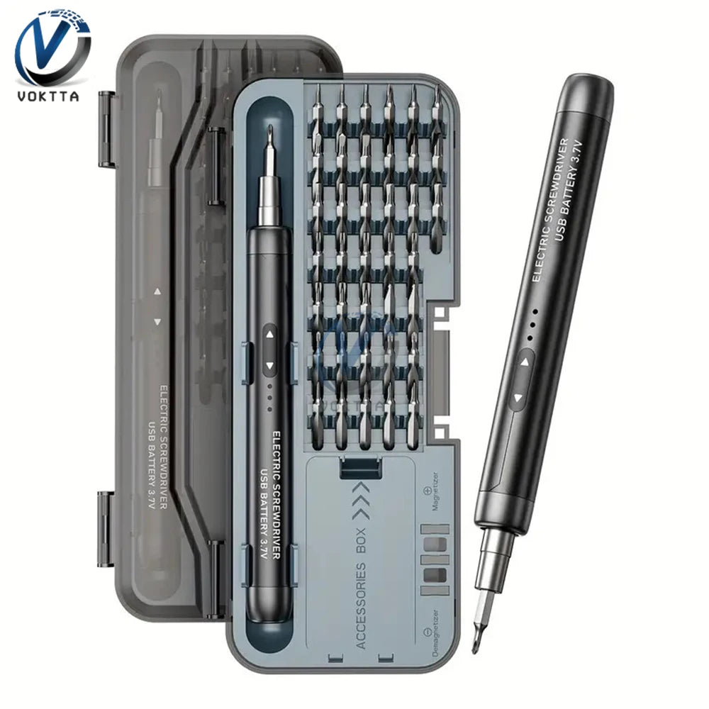 USB Electric Screwdriver Set High Torque Screwdriver Power Tool Mini Drill Bits Precision Screwdriver Head Kit Home Repair Tools