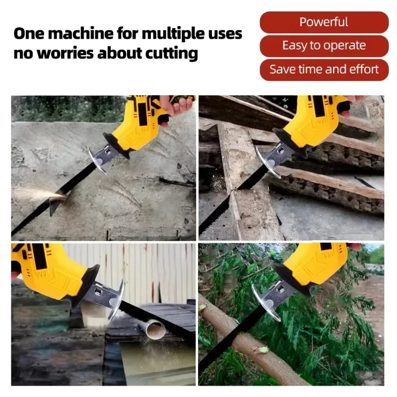18V Battery Electric Cutting Saber Saw Wood Metal Pipe Cutting Power Tools Cordless Reciprocating Saw For Makita（No Battery）