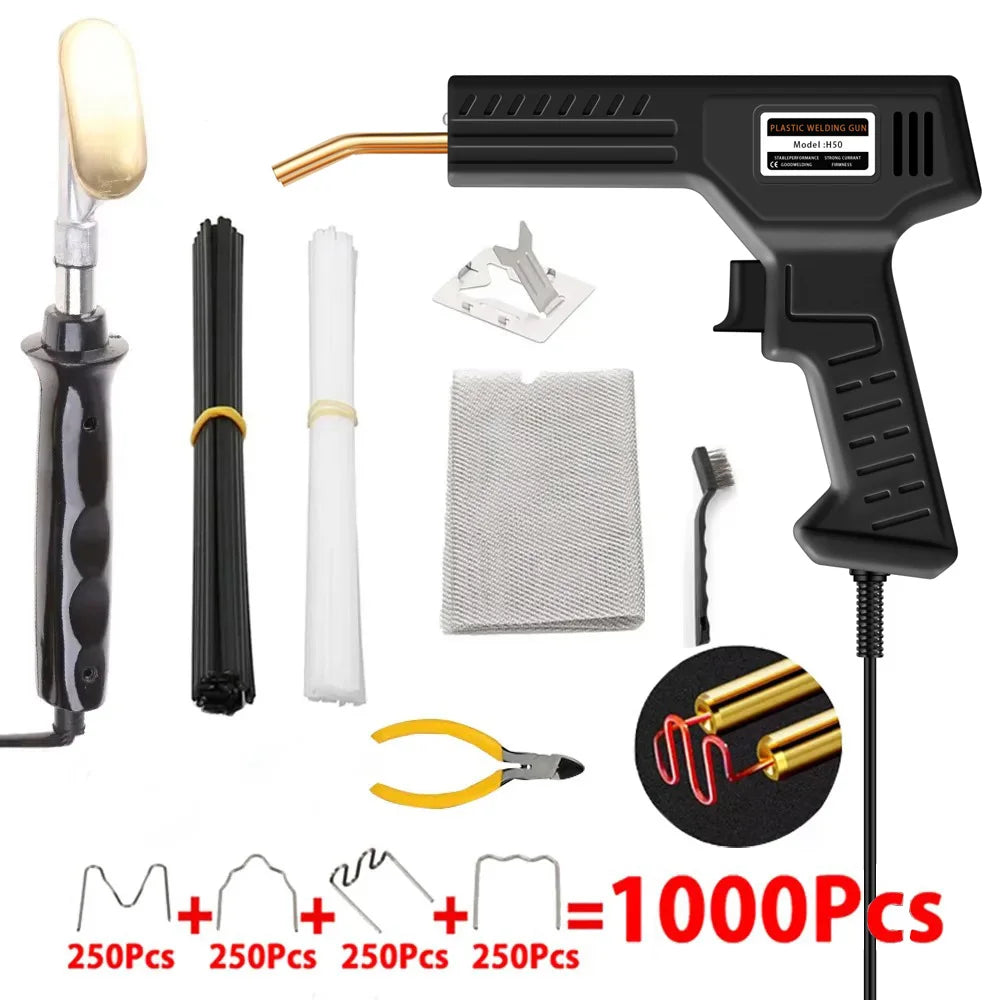 Plastic Welder Gun Welding Machine with Soldering Iron for PVC/Plastic Staple Repair, Car Bumper Repair Tools