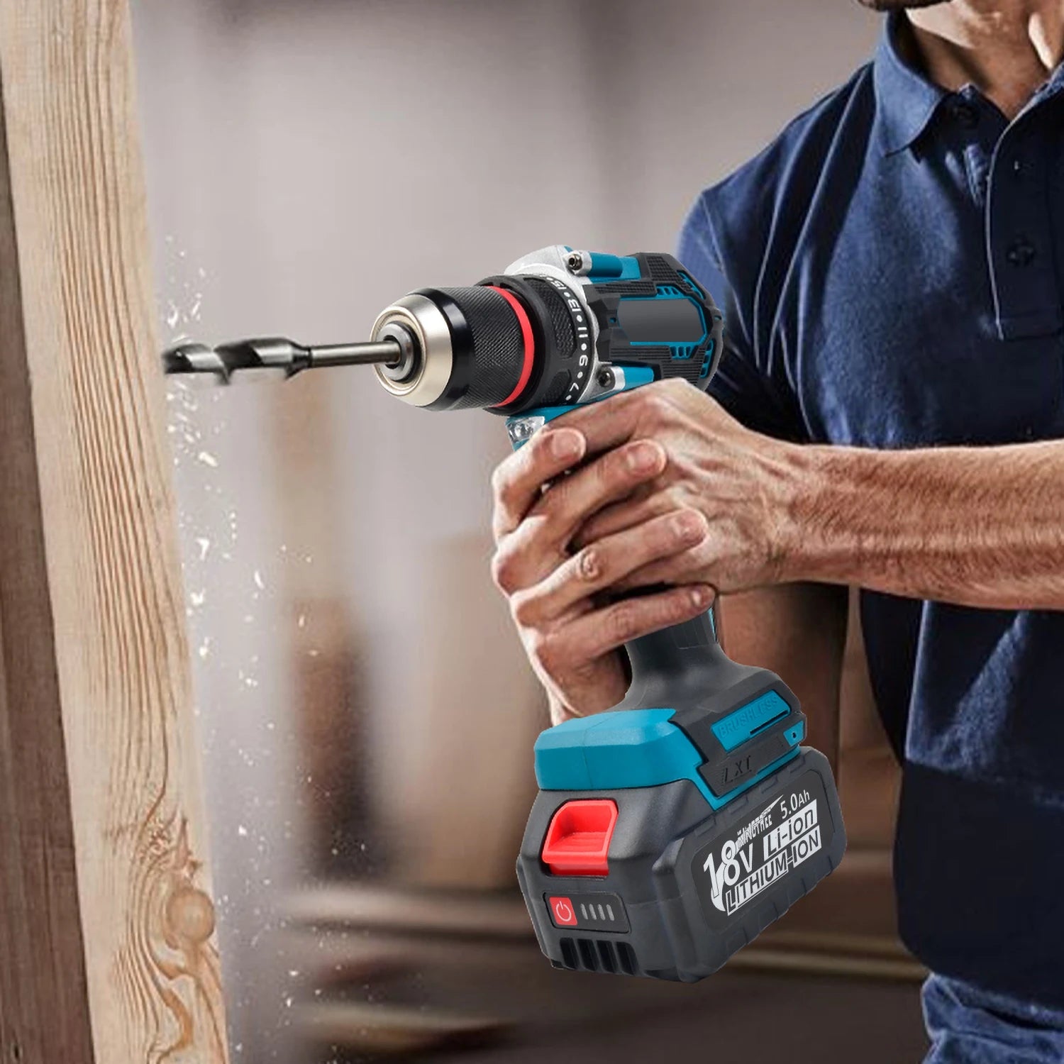 Taladro Percutor Inalámbrico Compacto 1/2 Pulgada 1700RPM