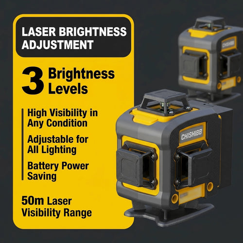 4D 16 Lines Professional Laser Level with Tripod Suitcase Horizontal Vertical Green Light 360Self-leveling Nivel Laser NO battey