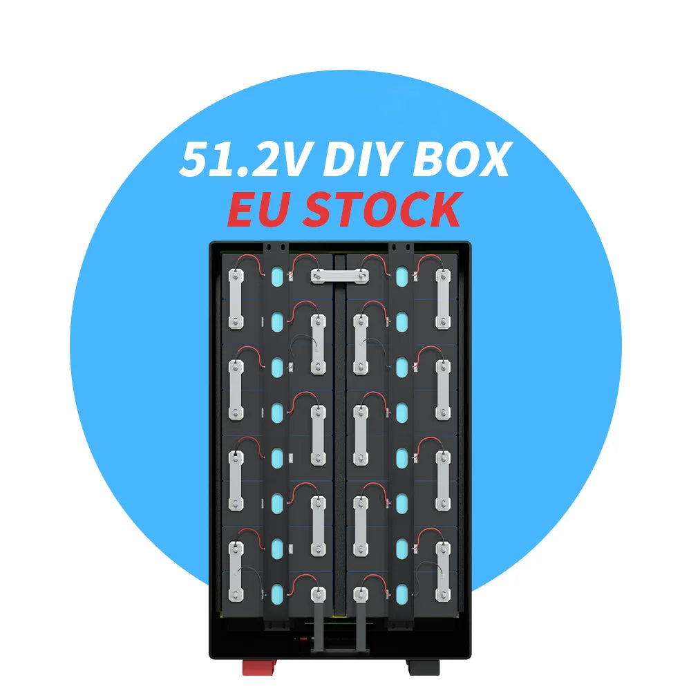 EU STOCK DIY 48V LiFePO4 Battery case JK 16S 200A Smart BMS 51,2V DIY Kits 280ah BT LCD 2A Active Balancer Case Assemble Box