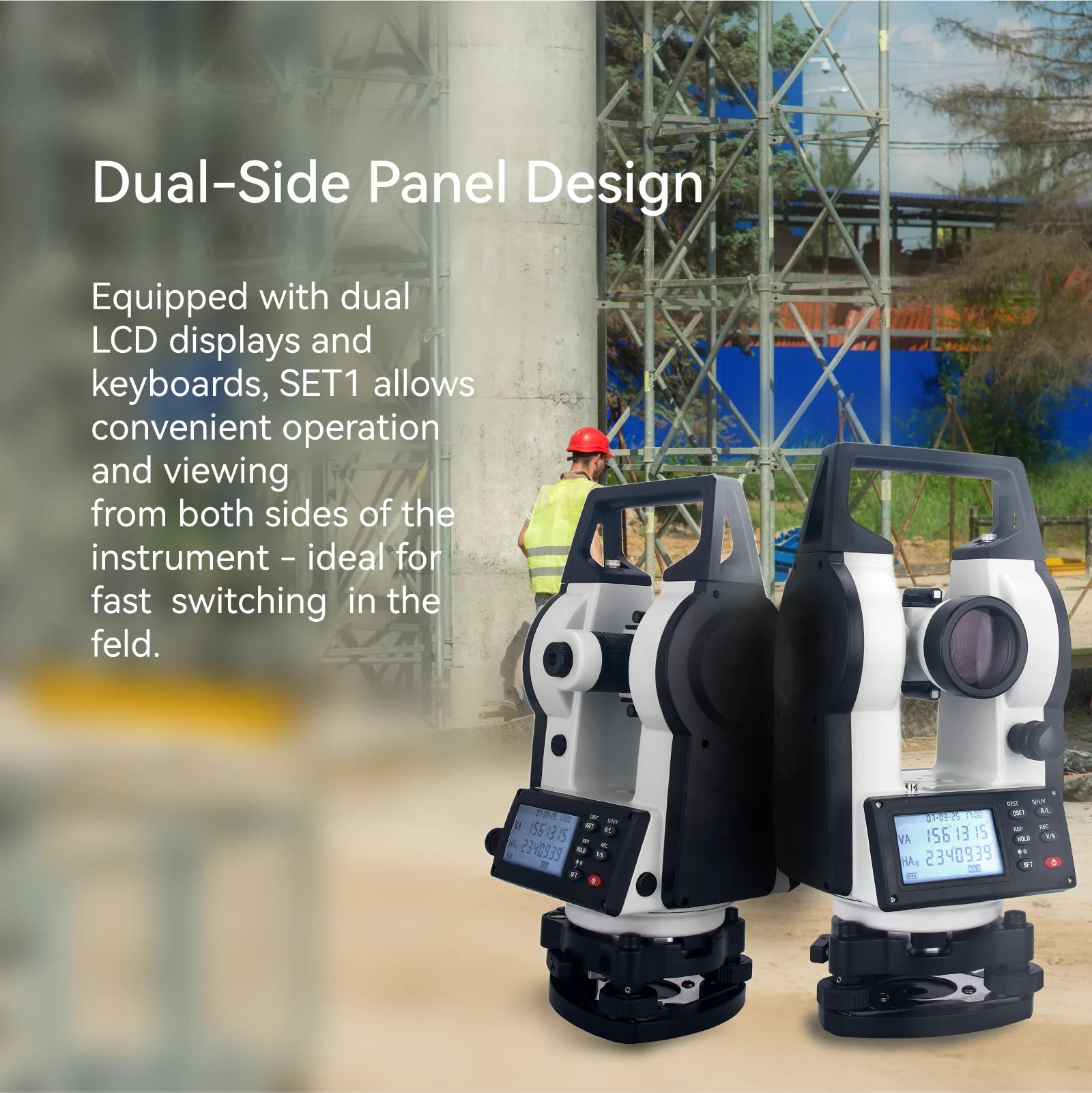 SET1 Electronic Theodolite Digital Readout Auto Leveling Ideal For Land Survey Construction Mining High Accuracy