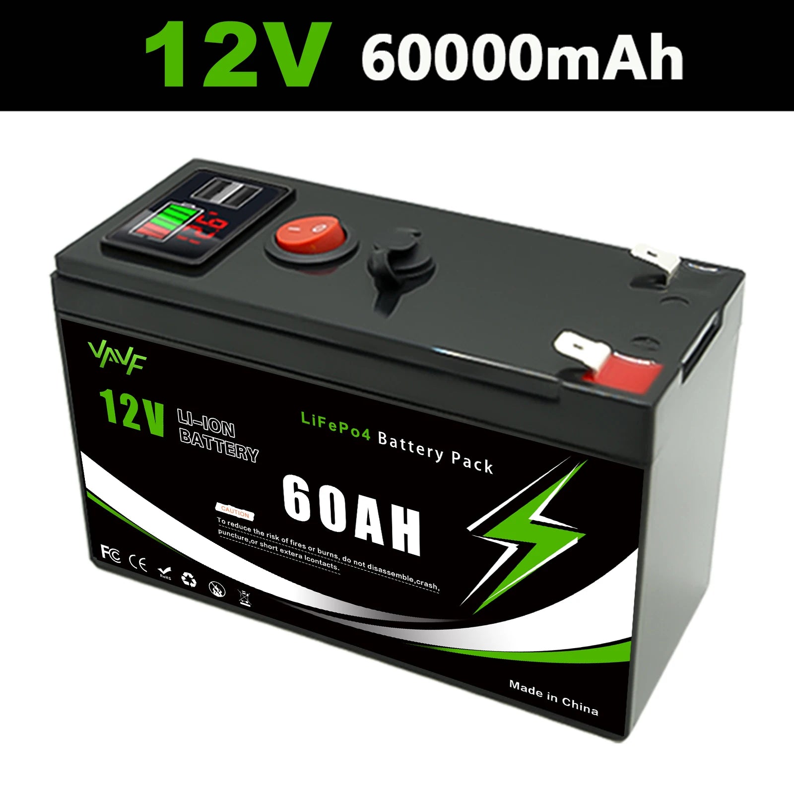 12V LiFePO4 150Ah Lithium Battery 4000+ Deep Cycles, for Power Wheels Toys, Scooter🍠Radio, UPS, Kayak Fish Finder, Solar Panel
