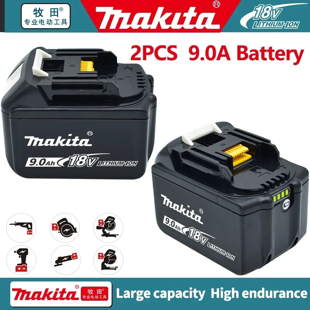 Original Makita battery 18V 9.0Ah rechargeable battery, power tool BL1830 BL1840 BL1850 BL1860B for Makita 18V battery
