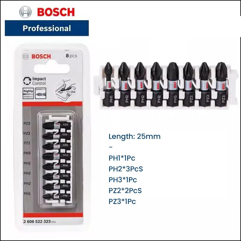 Bosch Screwdriver Bits High Hardness Impact Resistant Rotary Tool Electric Screwdriver Set Power Tool Accessories 25mm-50mm