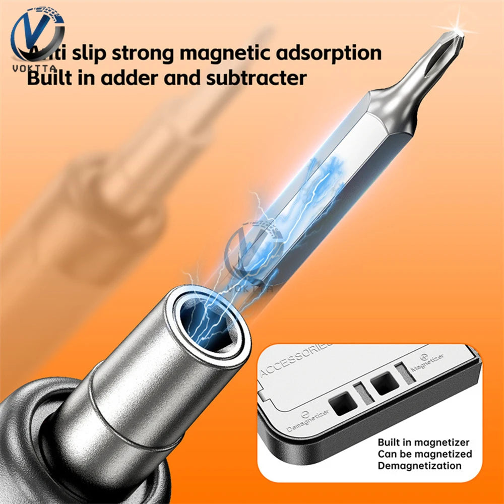 USB Electric Screwdriver Set High Torque Screwdriver Power Tool Mini Drill Bits Precision Screwdriver Head Kit Home Repair Tools