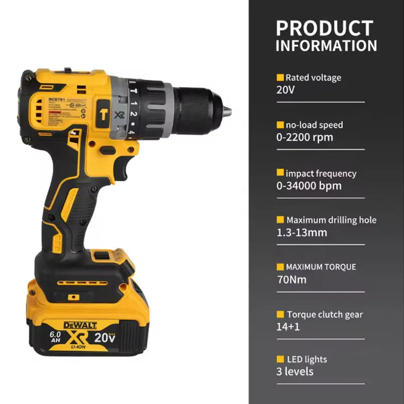 DEWALT 20V Complete Tool Kit - DCG409 & DCD791, Great for Home DIY & Professional Construction Projects Power tools