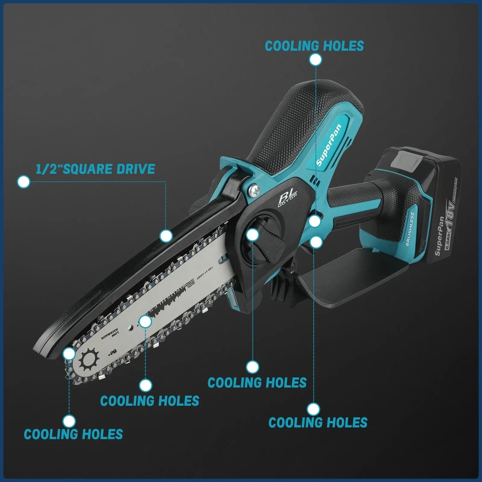 Makita Motosierra Eléctrica Inalámbrica Portátil para Madera