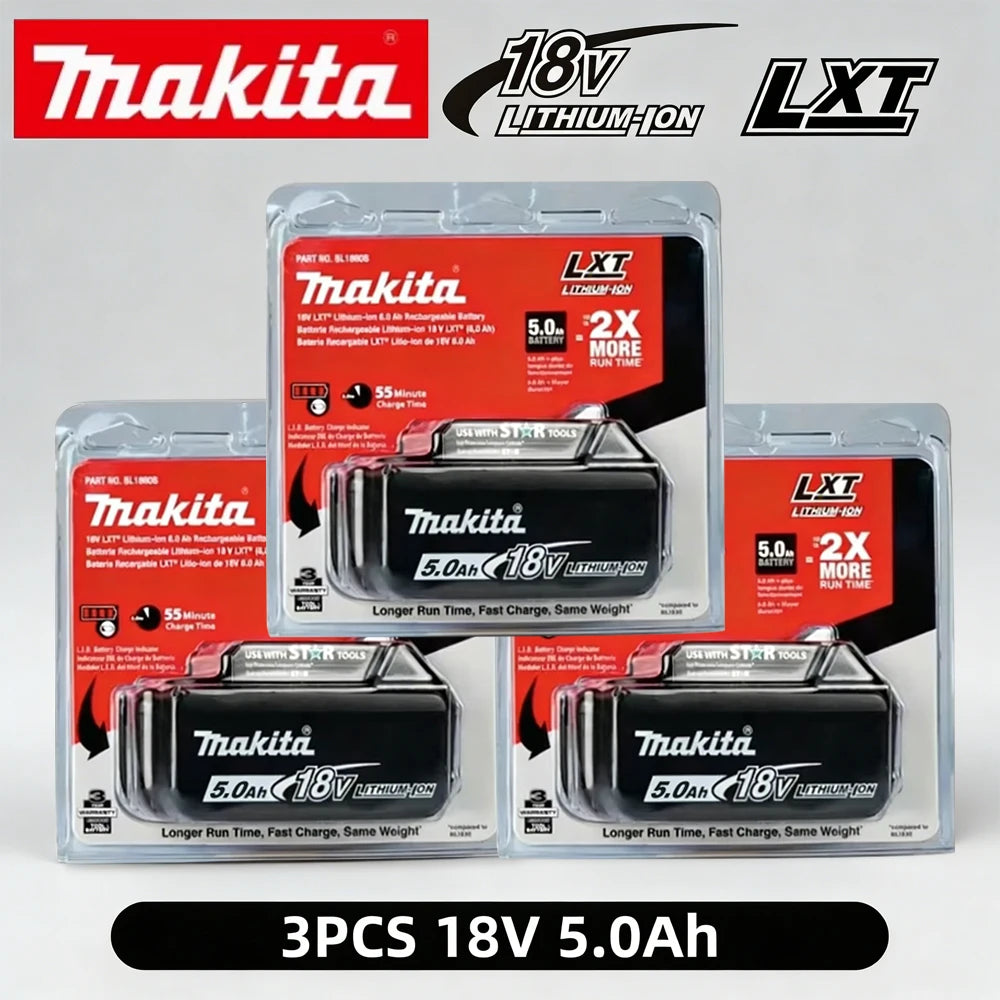 Genuine Makita 18V Battery 6ah,With Battery Indicator Rechargeable Makita Battery,BL1830 BL1840 BL1850 Power Tool Battery