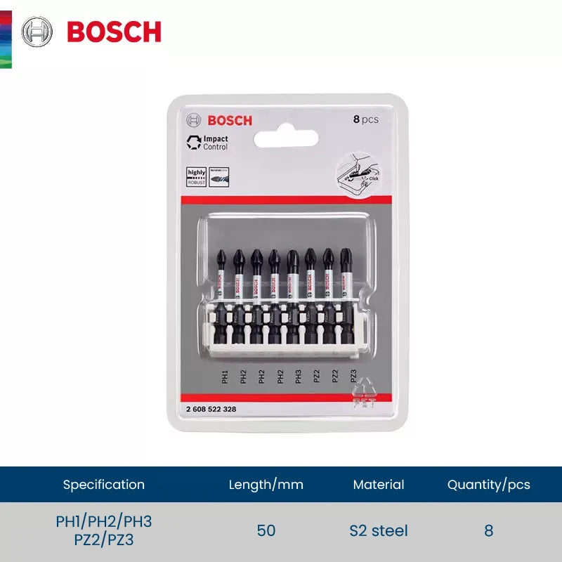 Bosch Screwdriver Bits High Hardness Impact Resistant Rotary Tool Electric Screwdriver Set Power Tool Accessories 25mm-50mm