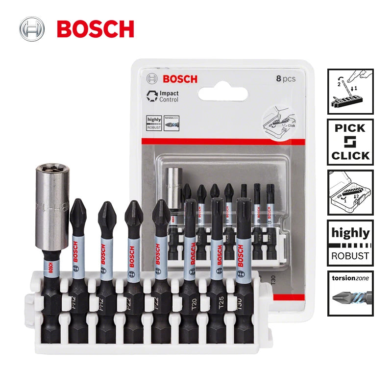 Bosch Screwdriver Bits High Hardness Impact Resistant Rotary Tool Electric Screwdriver Set Power Tool Accessories 25mm-50mm