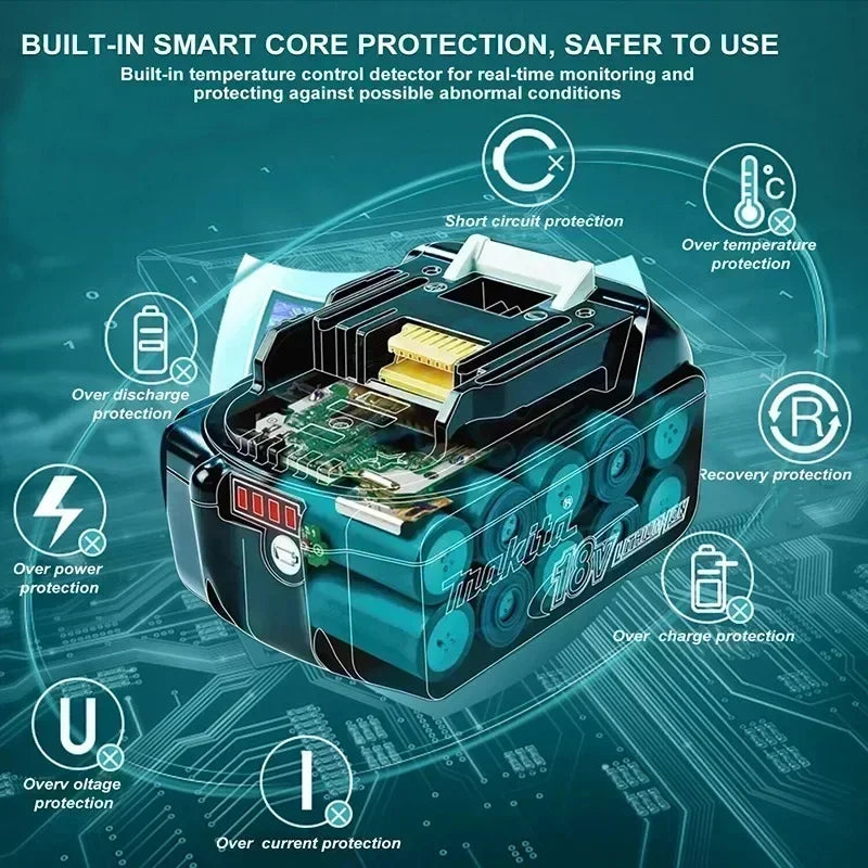 Makita Batería Original 18V 6.0Ah Recargable