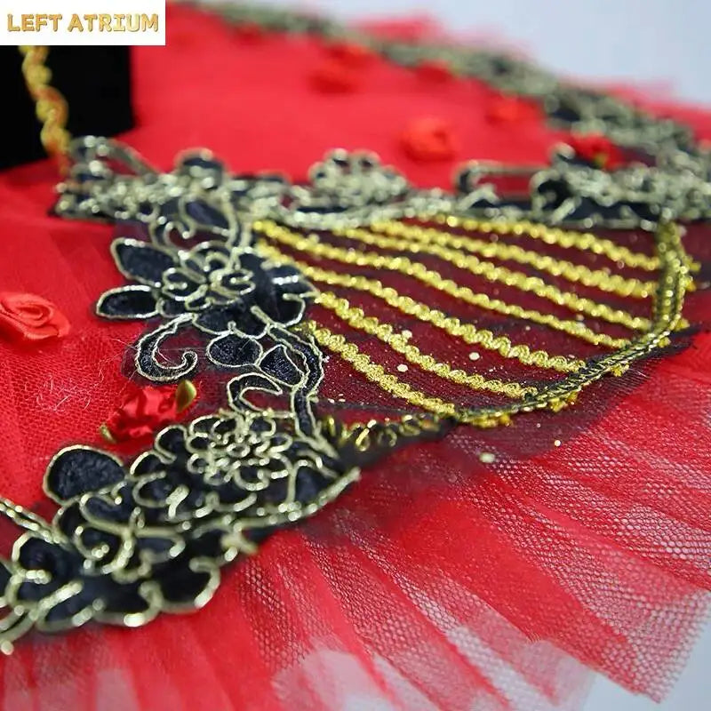 Black Red Professional Tutu La Esmeralda Performance Ballet Tutu Platter Pancake Tutu Dress Girls Kids Adult woman Ballerina