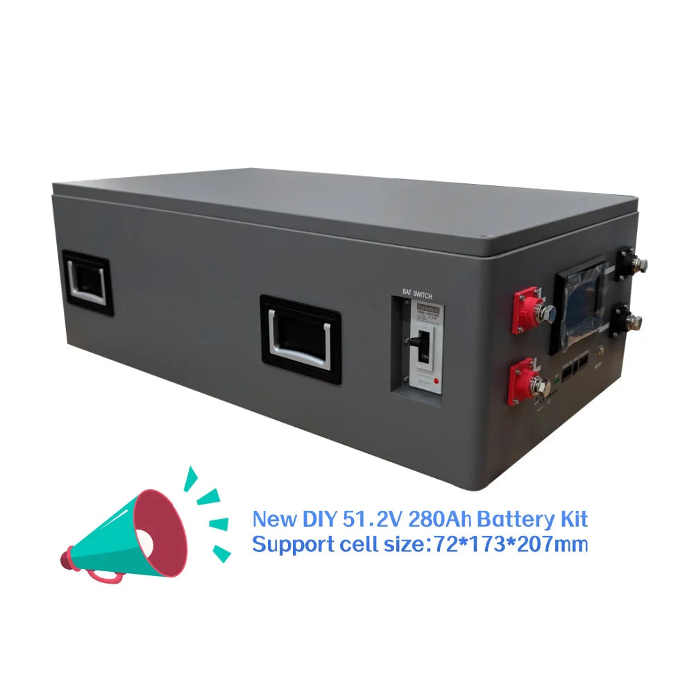 EU STOCK DIY 48V LiFePO4 Battery case JK 16S 200A Smart BMS 51,2V DIY Kits 280ah BT LCD 2A Active Balancer Case Assemble Box