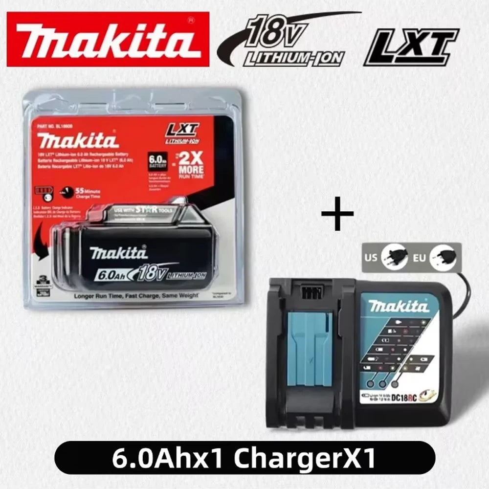 Genuine Makita 18V Battery 6ah,With Battery Indicator Rechargeable Makita Battery,BL1830 BL1840 BL1850 Power Tool Battery