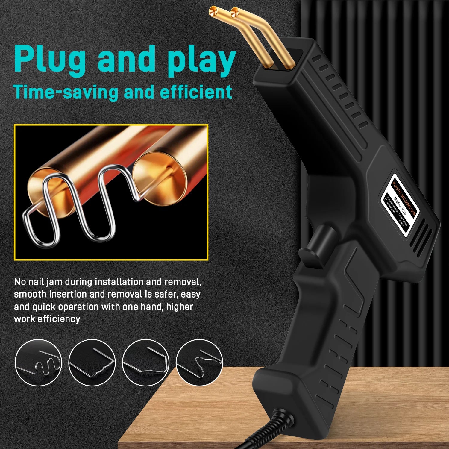 Plastic Welder Gun Welding Machine with Soldering Iron for PVC/Plastic Staple Repair, Car Bumper Repair Tools