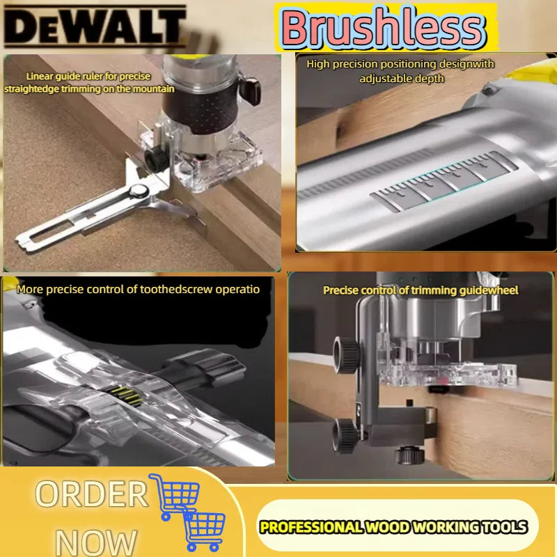 DeWalt Fresadora Rebajadora para Madera 30000RPM Inalámbrica