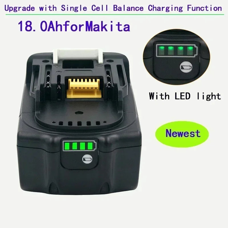 Makita Batería Original 18V BL1830B BL1840 BL1850 BL1860