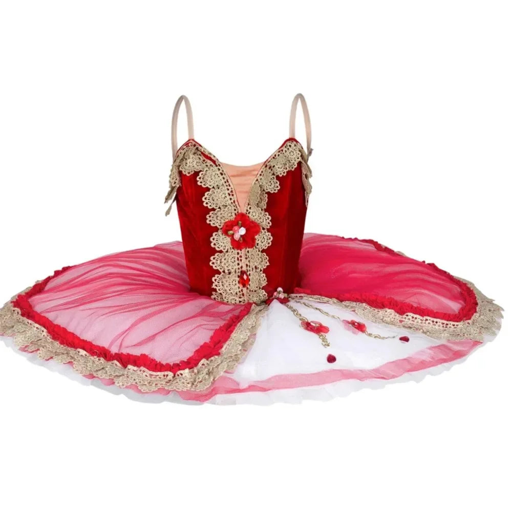 Black Red Professional Tutu La Esmeralda Performance Ballet Tutu Platter Pancake Tutu Dress Girls Kids Adult woman Ballerina