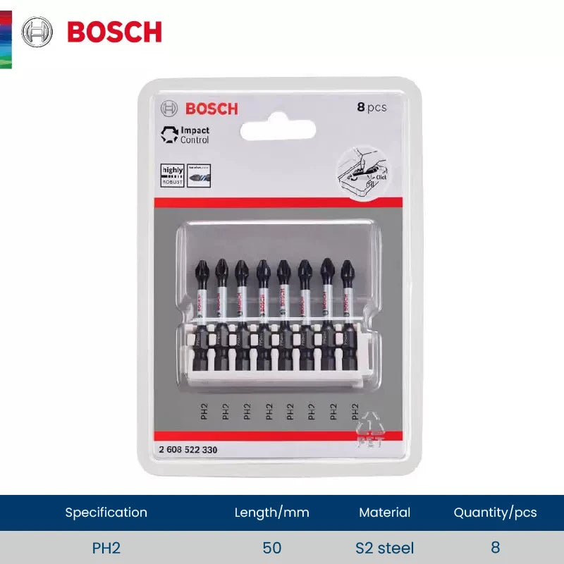 Bosch Screwdriver Bits High Hardness Impact Resistant Rotary Tool Electric Screwdriver Set Power Tool Accessories 25mm-50mm