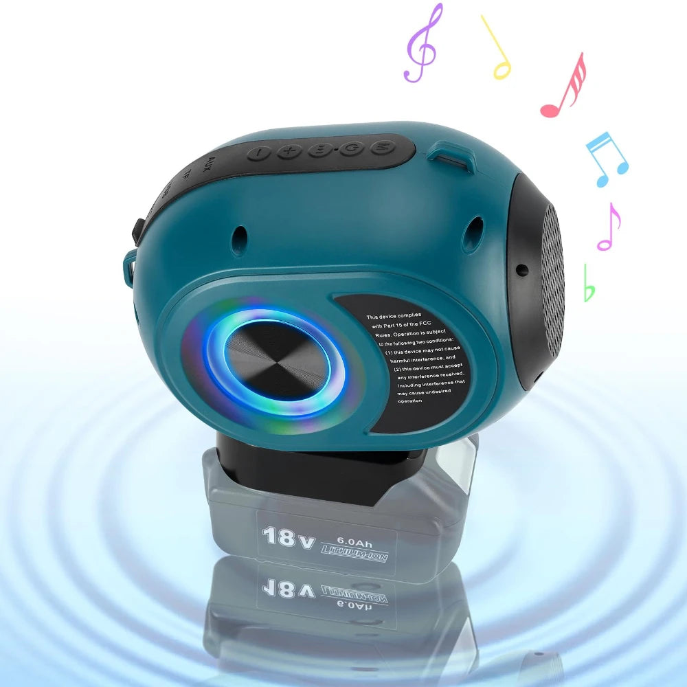 For Makita/Bosch/DeWalt/Milwaukee 18/20V Battery Portable High-Definition Sound System Wireless Bluetooth Speaker for Home Party