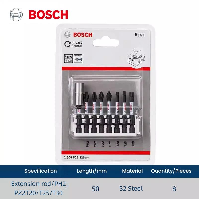 Bosch Screwdriver Bits High Hardness Impact Resistant Rotary Tool Electric Screwdriver Set Power Tool Accessories 25mm-50mm